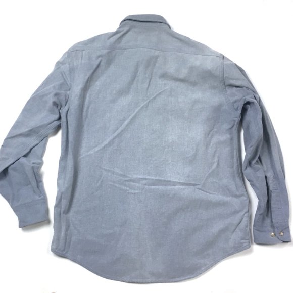 Distressed Carhartt Light Blue Flannel Shirt - Picture 2 of 6